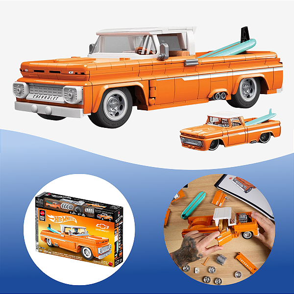 Blocos de Montar 1962 Chevy Pickup 858 pcs Brick Shop Mattel