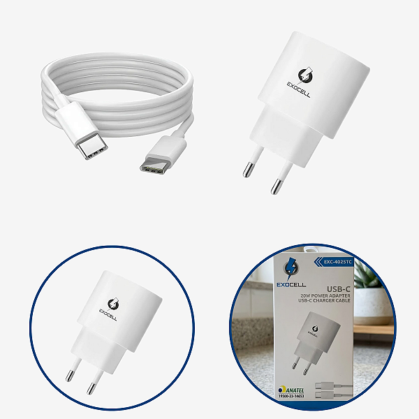 Carregador Fonte Android Iphone Original 20w Tipo C Turbo