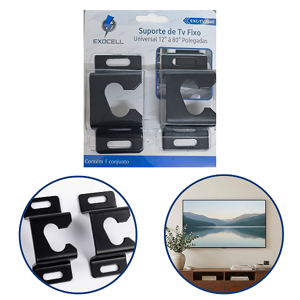 Suporte Para Tv Monitor Universal Fixo Led Lcd Parede Painel