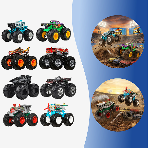 Monster Trucks Pacote Surpresa 2 Carros 1:64 Hot Wheels