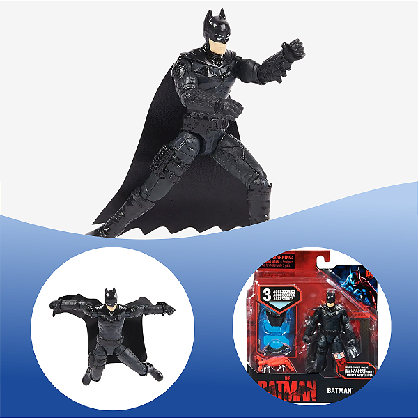 Boneco Batman Com Acessórios 10cm The Batman O Filme 2915