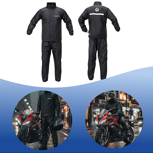 Capa Chuva Motoqueiro Impermeável Motoboy Mizpa Tamanho G