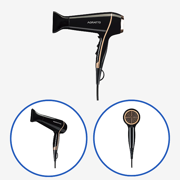 Secador de Cabelo Agratto Della 1900W Preto