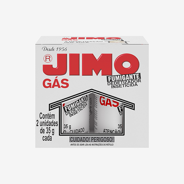 Jimo Gás Fumigante 2x35g Dedetização Ambientes JIMO