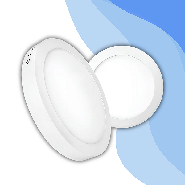 Plafon Led Sobrepor Elgin Redondo 18w 6500k Bivolt Branco