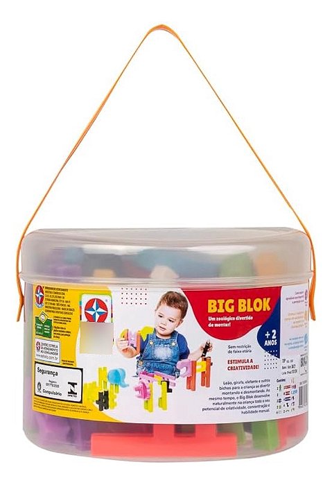 Blocos De Encaixe Big Block Com 40 Peças - Estrela Baby