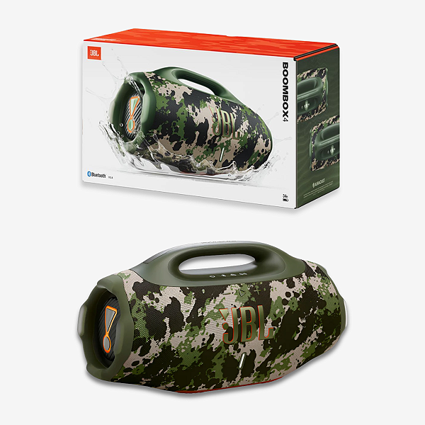 Caixa De Som Bluetooth Boombox 4 Camuflado Jbl Squad