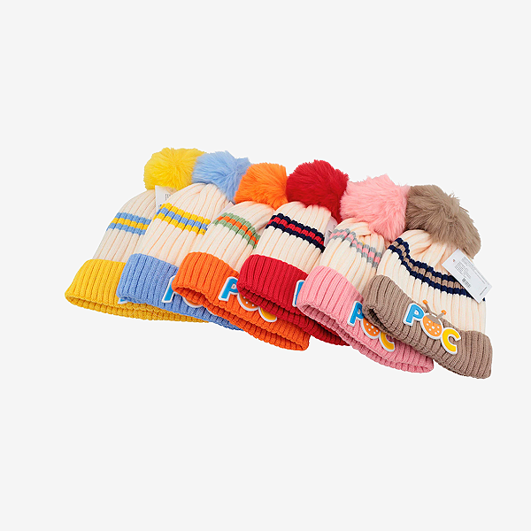 Touca Infantil Pompom Cores Sortidas