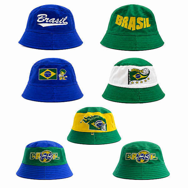Chapéu Bucket Brasil Sortido Copa do Mundo 2026