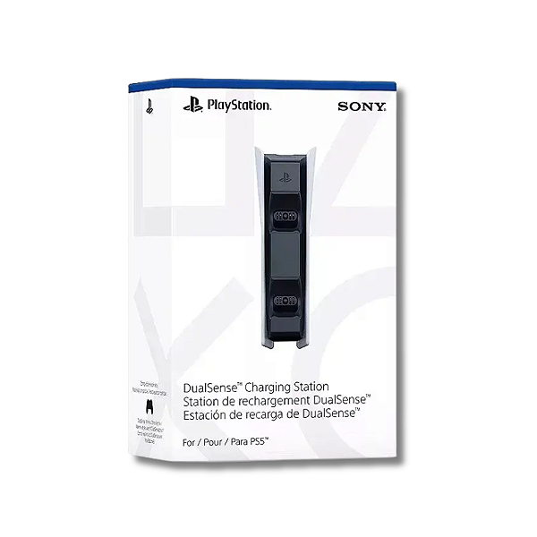 Base Carregamento Controle Sony Ps5 Dualsense Duplo Branco