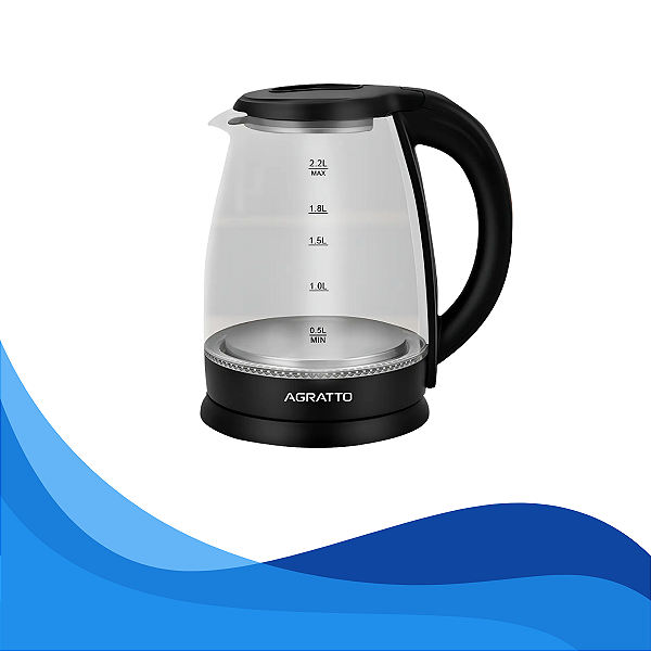 Chaleira Eletrica Aroma Vidro  2,2l 220v Agratto