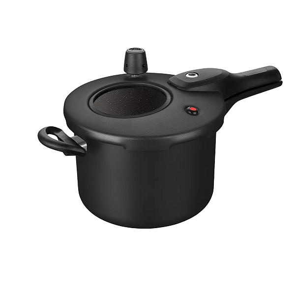 Panela de Pressão Indução 4,5L com Visor Preta