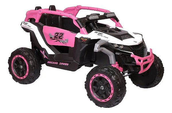 Carro Elétrico Jipe Off Road Rosa 12v
