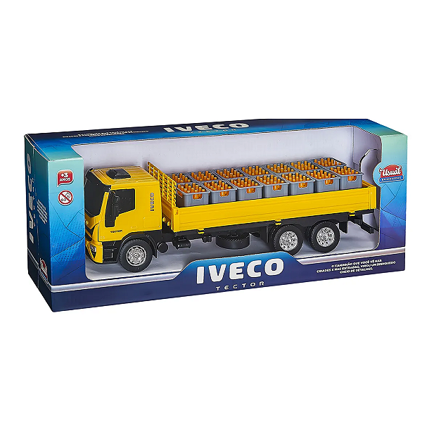 Miniatura Caminhão Dropside Engradado Iveco Tector 1:30