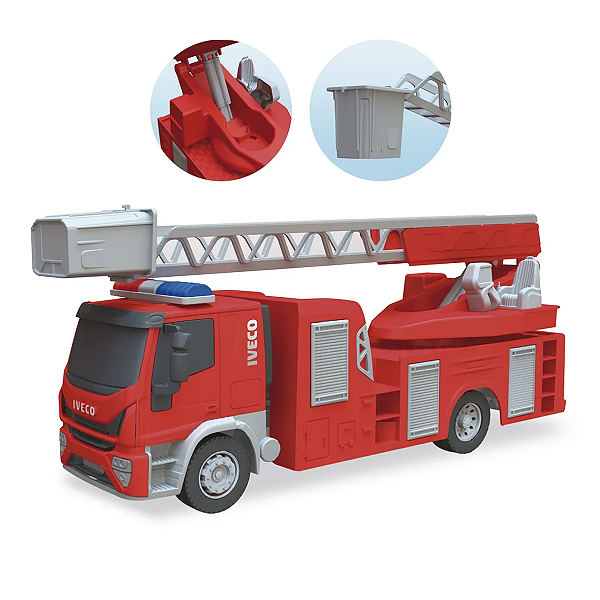 Miniatura Brinquedo Caminhão de Bombeiro Iveco Tector 1:30
