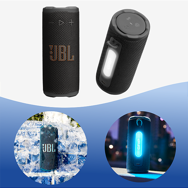 Caixa de Som Portátil JBL Grip Bluetooth Preto
