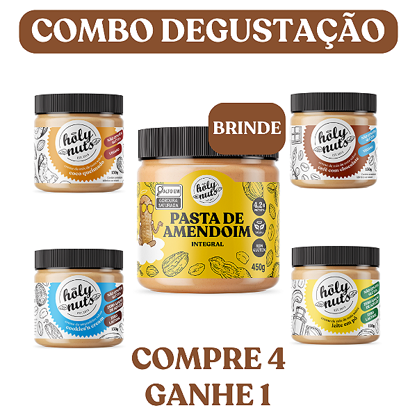 COMBO DEGUSTAÇÃO COM PASTA INTEGRAL