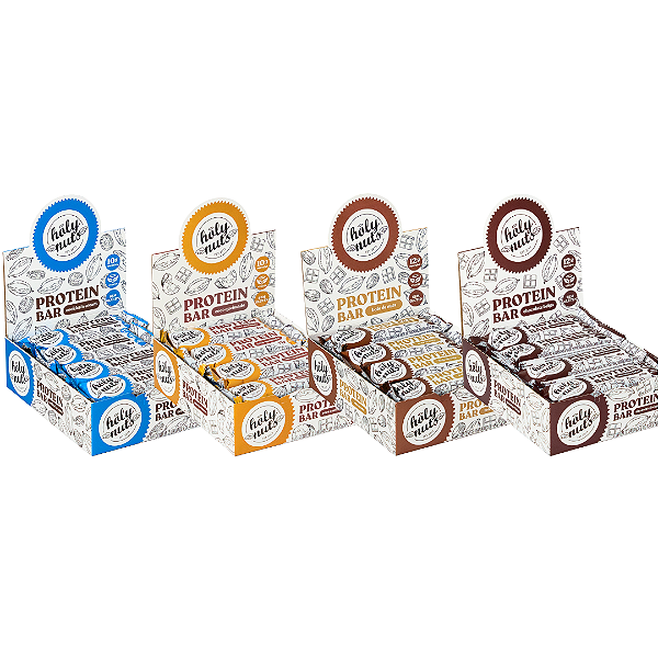 KIT 4 DISPLAYS BARRA DE PROTEÍNA VEGANA