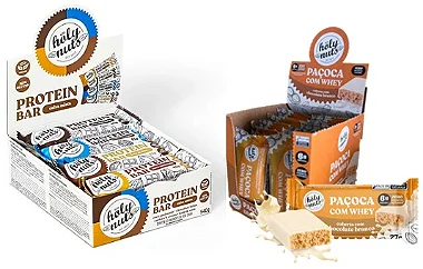 DUPLICADO - COMBO: CX MISTA BARRINHA VEGANA + CX PAÇOQUINHA COM WHEY C/ CHOCOLATE BRANCO