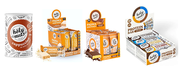 Combo Maíra - 1 Cx de cada Sabor de barrinha + 1 Cx Barrinha Mista +1 Cappuccino