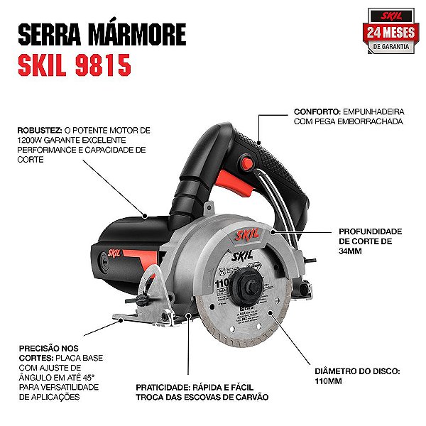 Serra Mármore Skil 9815 1.200W 220v