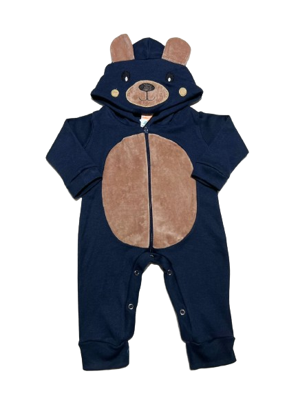 MACACÃO CAPUZ BORDADO BICHINHO MASCULINO