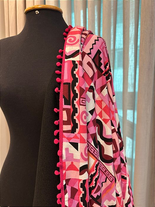 Canga Toalha Formas - Pink