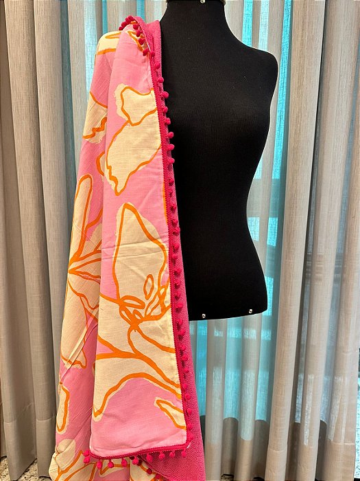 Canga Toalha Abstrata - Pink