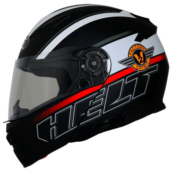 Capacete Helt Hippo Spirit PretoFosco/Vermelho