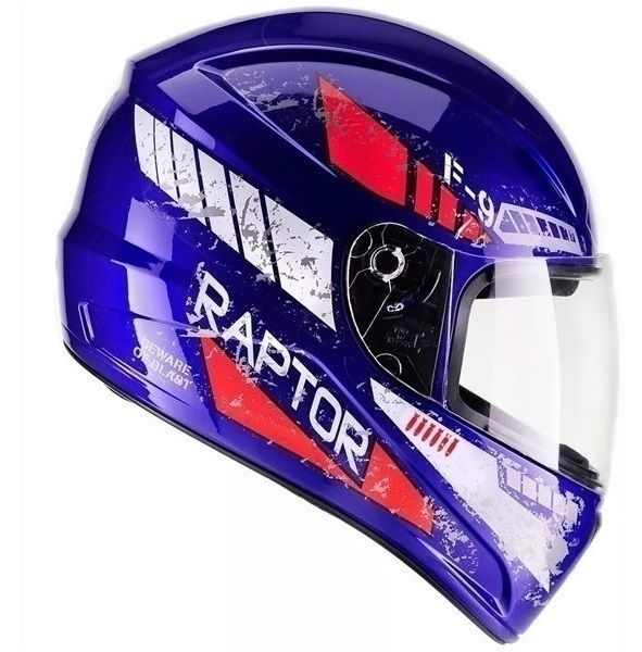 Capacete Fly F9 Raptor  - Azul / Vermelho