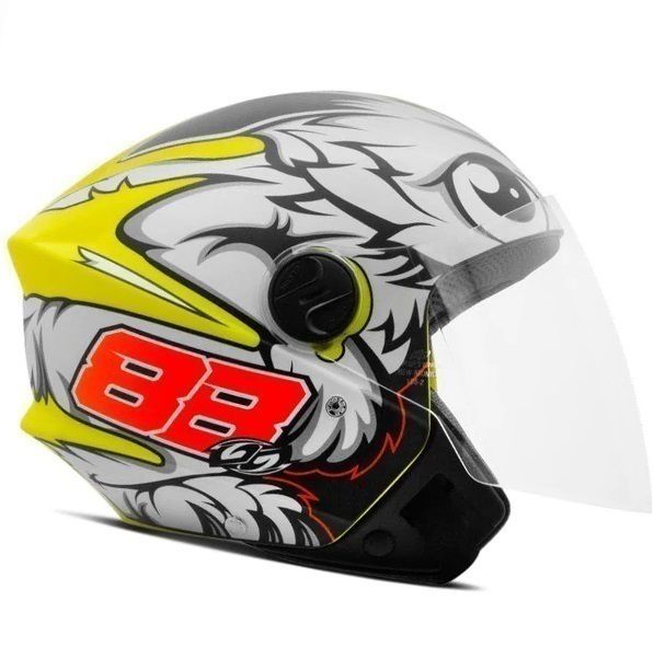 Capacete Pro tork New Liberty Three Gp88 - Preto / Amarelo