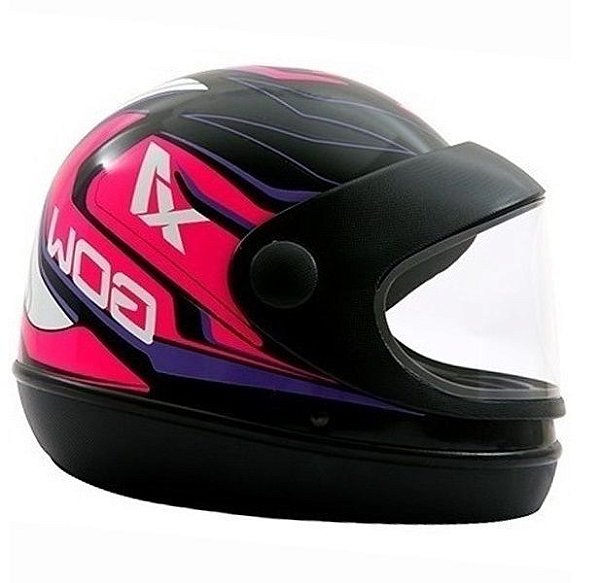 Capacete Gow Interlagos X1 Preto / Rosa