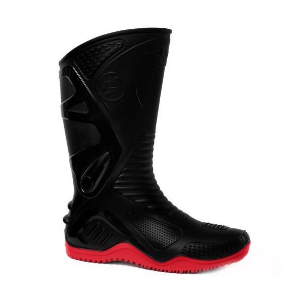 Bota de Chuva Motosafe - Preto / Vermelho