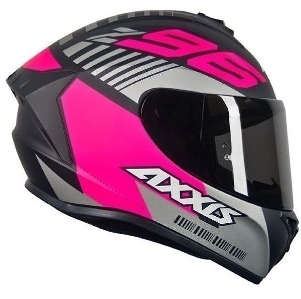 Capacete Axxis Draken Z96 - Preto / Rosa