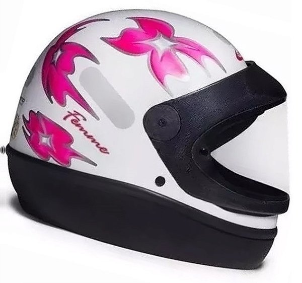 Capacete Taurus San Marino Branco/Rosa
