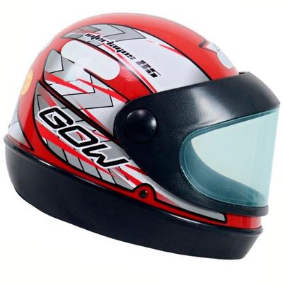 Capacete Gow Interlagos Vermelho/Prata