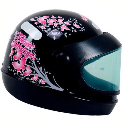 Capacete Gow Interlagos Femme Preto/Rosa