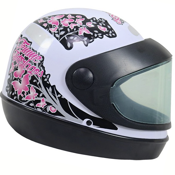Capacete Gow Interlagos Femme Branco/Rosa