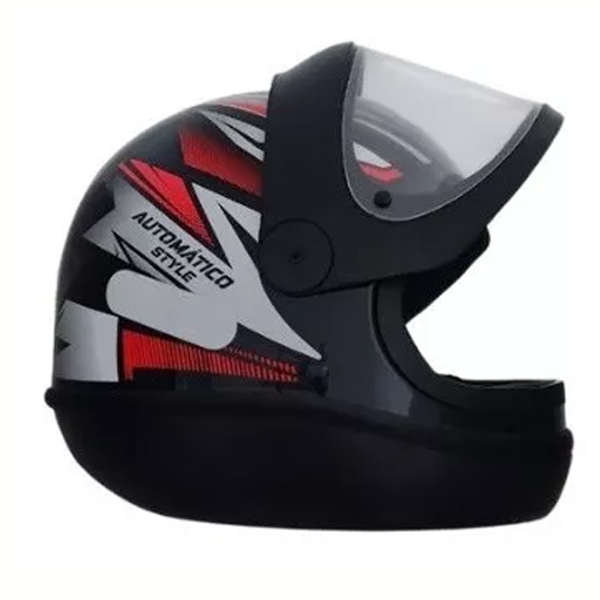 Capacete Ebf Automatic Style Preto/Vermelho