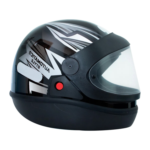 Capacete Ebf Automatic Style Preto/Prata