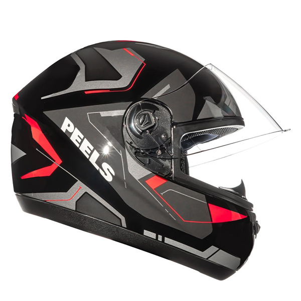 Capacete Peels Spike Lup Preto/Vermelho