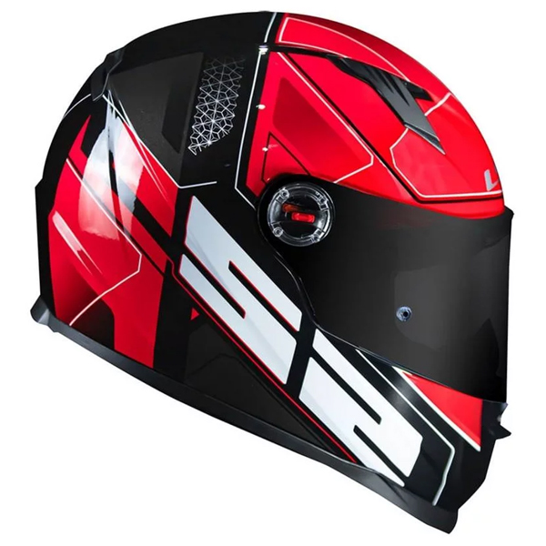 Capacete Ls2 FF358 Ultra Preto/Vermelho