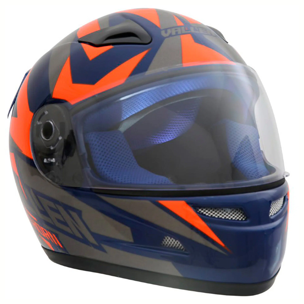 Capacete Gow Vallen Thorn Azul/Laranja