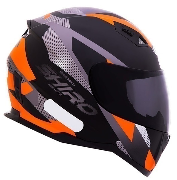 Capacete Shiro Sh881 Brno PretoFosco-Laranja