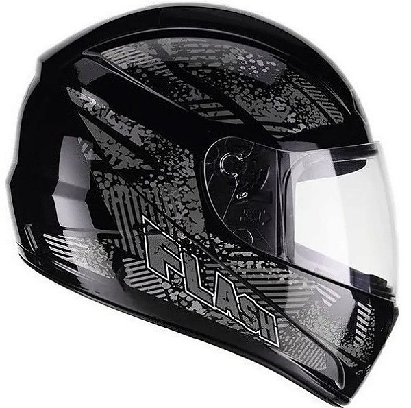 Capacete Fly F9 Flash Preto-Grafite