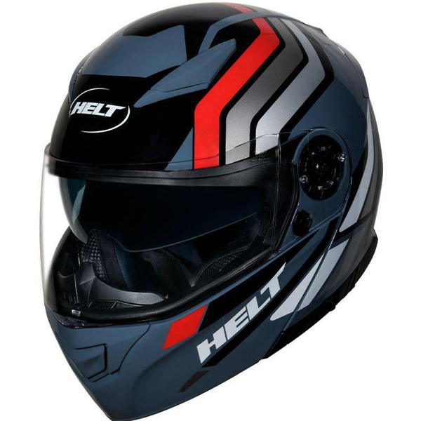 Capacete Helt Hippo Glass Hunter Cinza/Preto