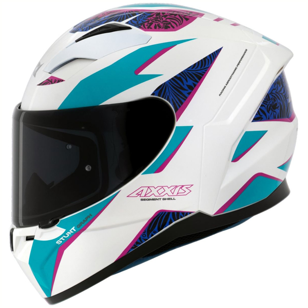 Capacete Axxis Segment Stunt Azul/Branco