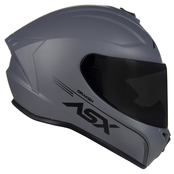 Capacete Asx Draken Solid CinzaFosco