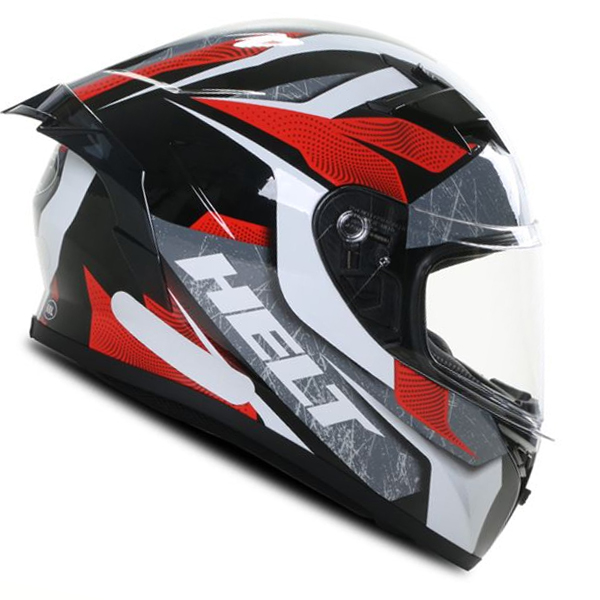 Capacete Helt Aero Preto/Vermelho/Cinza