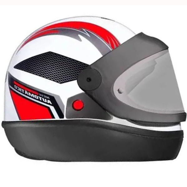 Capacete Ebf Automatic Bolt Branco/Vermelho